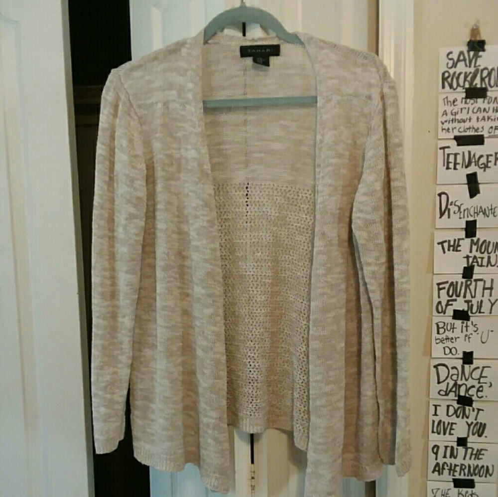 Beige Tahari Cardigan